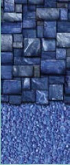 Toile overlap motif Blue Slate